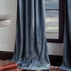 MARTHA STEWART Naples Chenille Solid Back Tab Window Curtain Panel