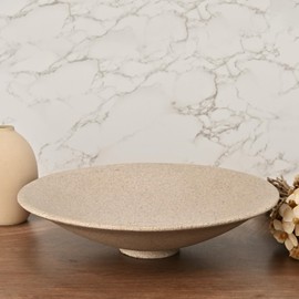 Basoncbs Large Decorative Bowl, 11.6" key bowl for entryway coffee Home Decor,Modern Handicraft Bowls for Home Decor. (Beige)