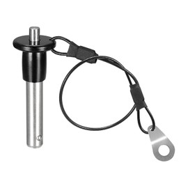 sourcing map Ball Locking Pins, 304 Stainless Steel Grip Push-Button Locking Quick Release Pin with 24cm Wire (8mm-25mm)