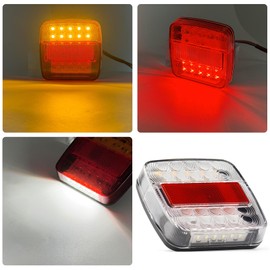 LIGBT 12V Tailer Tail Lights with Turn Signals Led Trailer Rear Lights with Retroreflectors Waterproof Stop Brake License Plate Turn Running Lights for Trucks Trailers RV Vehicle