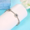 Tennis Bracelet, Women's 18K Gold Zirconia Bracelet, Blue + White