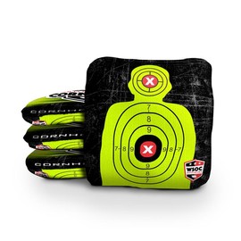 Skip's Garage Shooting Target Black Cornhole Bags - Professional Rapter 5.5