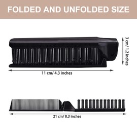 Zhailyn Travel Folding Comb, 3 Pack Portable Hair Brush, Peigne Cheveux, Foldable Mini Pocket Anti-static Comb, Double Headed, for Women Men Hotel