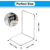 Qidexin 8pcs Book Ends, Acrylic Bookends, Non-Skid Book End, Clear