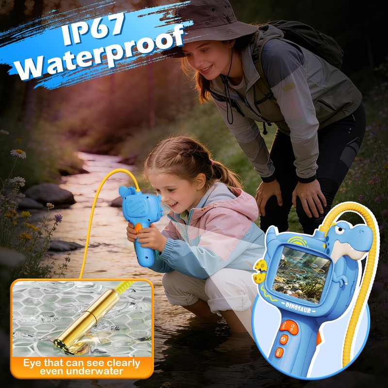 Kids Endoscope Borescope Toys, Snake Scope Camera with Light for