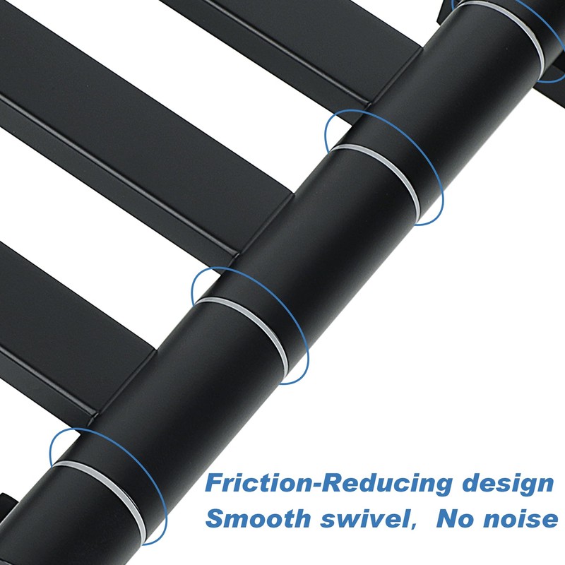 Alise Swivel Towel Rack, 6-Arm Towel Bar, Space Saving Towel