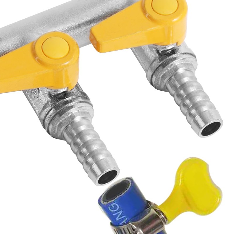 BesNPT Nickel Plated Brass 3 Way Shut Off Gas Valve