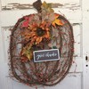 AGD Fall Decor - Flat Grapevine Pumpkin Give Thanks XX