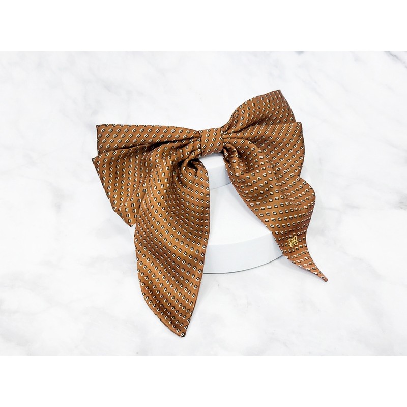 Burnaby Brown Pattern Long Ribbon Hairpin / 버나비 브라운 패턴