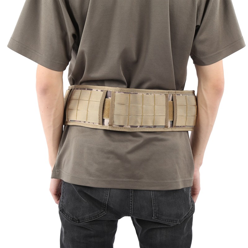 Outdoor Waist Belt Multifunctional Adjustable Military Hunting Widen Waist StrapKhaki