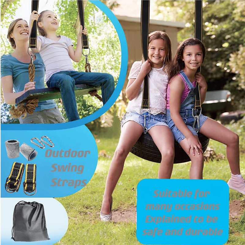 Tree Swing Hanging Straps Kit,Hammock Straps with Loops Set,Newly Upgraded