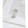 Desnuage Silver Star Huggie Earrings Hypoallergenic Minimalist Hoop Earrings Everyday