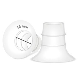 Maymom - Inserto de brida de 16 mm compatible con Elvie Single/Double Electric, Elvie Stride Cup (24 mm), compatible con Medela PersonalFit Flex Shield, no piezas de repuesto originales de Elvie