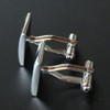 Kamakura Cuff Workshop sc025 Silver Two-Tone Cufflinks, Silver