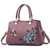 FOLOVEYA Elegant Women Handbags Flowers Embroidery Ladies Small Top Handle