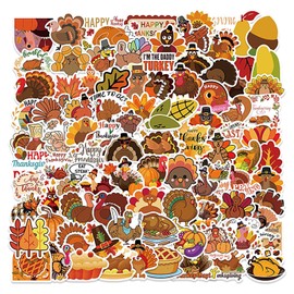 Turkey Stickers, Turkey Sticker Waterproof Thanksgiving Turkey - Retro Autumn Holiday Stickers for Scrapbooking, Adults
