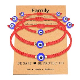 Evil Eye Bracelet for Women Men Gold Beaded Adjustable Protection Bracelets Trendy Jewelry Gift