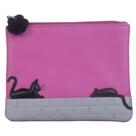 Mala Leather Cat and Mouse Collection Leather Coin Purse RFID Blocking 4286_95 Pink