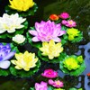 Lightingsky Artificial Floating Foam Lotus Flower Pond Decor Water Lily