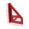 Operitacx 45 90 Carpentry Ruler Angle Combination Square Straight Bevel