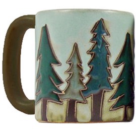 Mara Stoneware Mug - Pine Trees - 16 oz