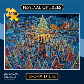 Buffalo Games - Eric Dowdle - Festival of Trees - 1000 Piece Jigsaw Puzzle for Adults - Challenging Puzzle Perfect for Game Nights
