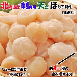Hokkaido Scallop Scallop Scallop Sashimi for Sashimi, Irregular, Small, Rainbow Kitchen (17.6 oz (500 g)
