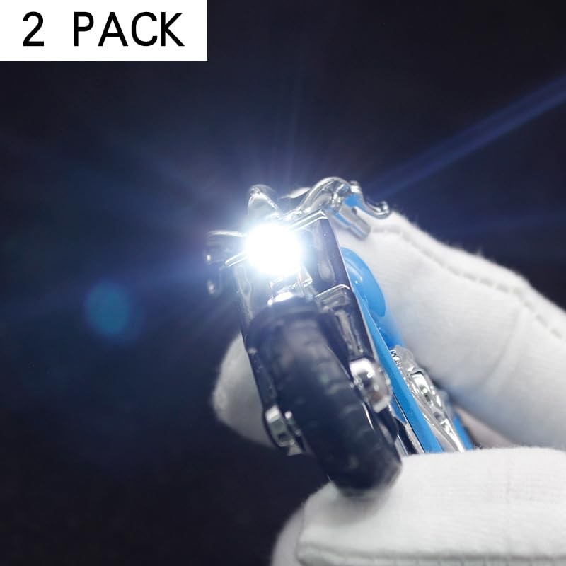 LEESENNE 2 Pack Red Blue Metal Torch Lighter Cool,Jet Flame