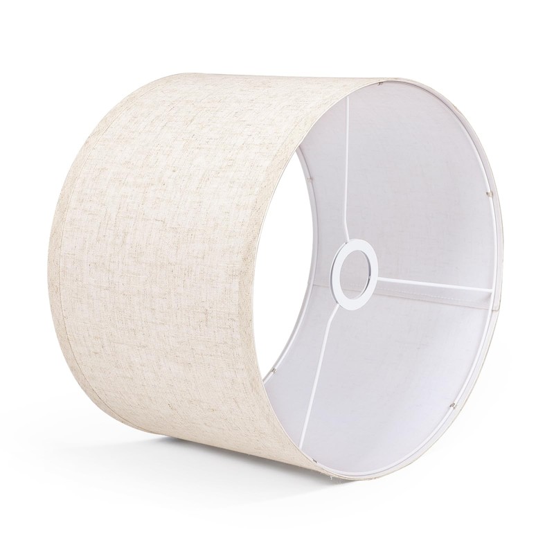 OUTON Beige Drum Lamp Shades for Floor Lamps, 11" Top