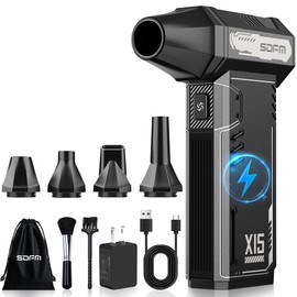 SDFM Compressed Air Duster - 180,000 RPM Snow Blower - with Brushless Motor, 3-Gear Adjustable Air Duster - for Keyboard, PC, Car, Air Bed, and Home Cleaning (X15)