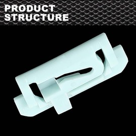 CNNELL White Windshield & Rear Window Trim Molding Clips Compatible with Chevy Monte Carlo/Buick Regal/Oldsmobile Cutlass 20 Clips 1654047#024 1-3/16" Wide x 9/16" Tall