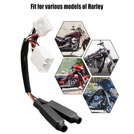 Turn Signal Load Equalizer Fit for Harley Davidson Electra Glide Softails Road Kings Dynas Load Resistors Led Turn Signal Light, 8 Pin Motorcycle Plug-In Blinker Resistor Equalizer