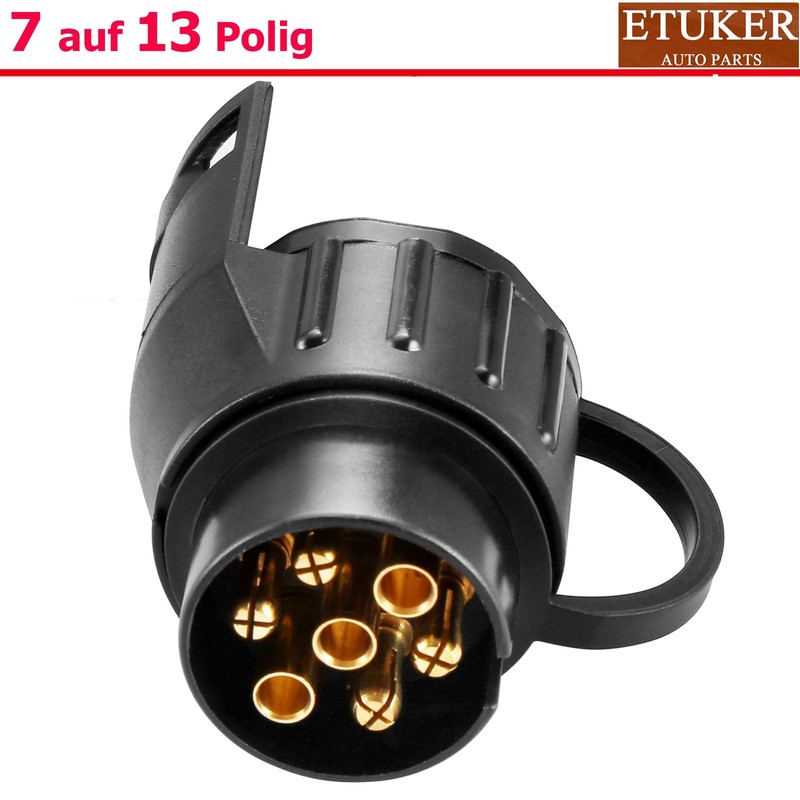 ETUKER Trailer Adaptor 7 to 13 Pin Towing Hitch 7-Pin