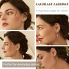 LOYALLOOK Flat Back Earrings for Women Men Silver Cartilage Earring