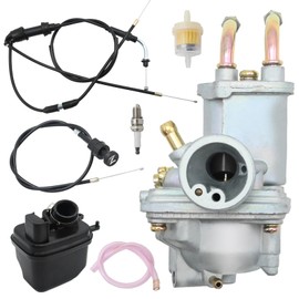 SYOWADA PW50 Carburetor Replacement for Yamaha Y-Zinger 50 1981-UP Peewee PW50 1990-UP 50cc Motorcycle Bike Engine Carb with Air Filter Fuel Filter Throttle Choke Cable
