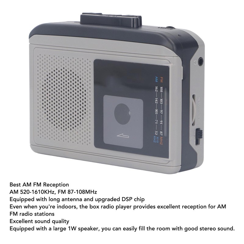 Portable Cassette Player Built in Speaker 2 AA Battery USB