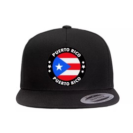 Snap-Back Puerto Rico #2 Snapback Hat, Trucker Cap, Custom Hat for Men and Women