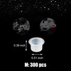 Yuronam 300PCS Medium Tatoo Ink Caps Plastic Pigment Cups for