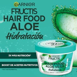 Kit Garnier Fructis Hair Food Aloe Vera 2 Pack Mascarilla 350ml c/u, Tratamiento de Hidratación Profunda para Cabello Deshidratado, Fórmula 98% Origen Natural, Sin Siliconas ni Parabenos