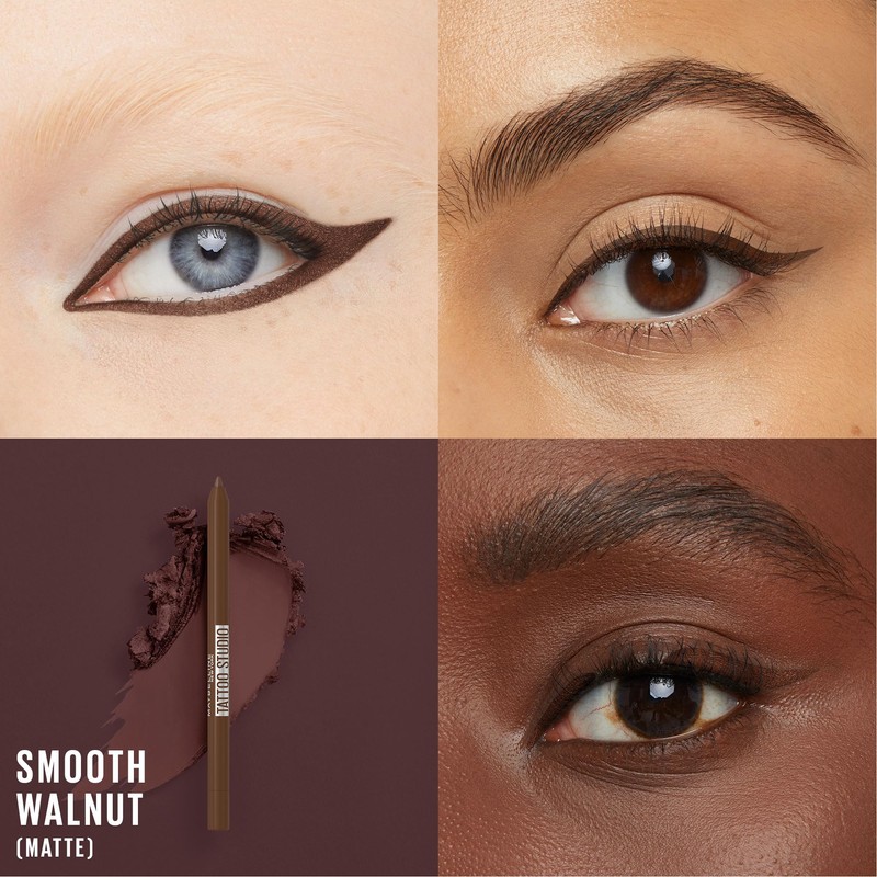 Maybelline TattooStudio Long-Lasting Sharpenable Eyeliner Pencil, Glide on Smooth Gel