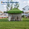 10x10 Instant Pop-Up Canopy with 1 Sidewall – Easy 1-Button