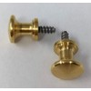 Solid Brass Piano Desk Knobs Small 5/8" with Wood Screws