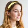 Gold Headband for Women Girls 0.79 Inches Satin Headband Cute