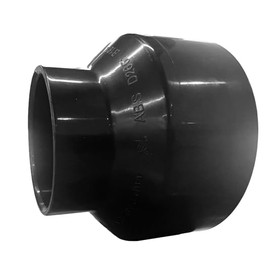 Lesso 4'' to 3'' Pipe Increaser Reducer Coupling, 4-Inch X 3-Inch for Hub X Hub use with 4 Inch & 3 Inch Sewer and Drain Pipe, Black