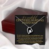 Certified Nursing Assistant Necklace Message Card Box Forever Love Mahogany