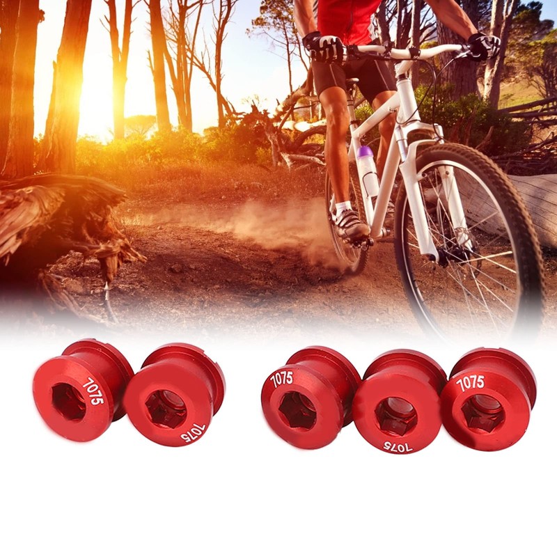 5Pcs Bicycle Chainring Bolts Aluminum Alloy Double Chainring Bolts for