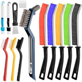 13PCS Crevice Cleaning Brush Set,Multifunctional Hard Bristle Crevice Cleaning Brush Tools for Kitchen, Bathroom, Cup,Window