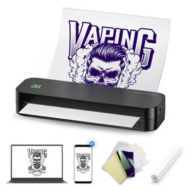 BIOMASER Wireless Tattoo Stencil Printer- Bluetooth Tattoo Transfer Stencil Machine for Tattooing Thermal Printer Copier with 20pcs Transfer Paper Compatible with Smartphone&PC Tattoo Supplies