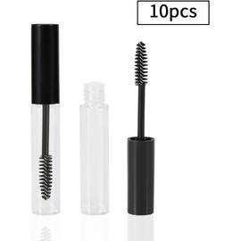 Tubo de Rímel Vacío de 10 Piezas 10 ml, tubo de rímel vacío y varita,contenedor de rímel transparente reutilizable vacío, Botellas de Aceite de Crecimiento de Pestañas Vacías de Moda para el Hogar y los Viajes