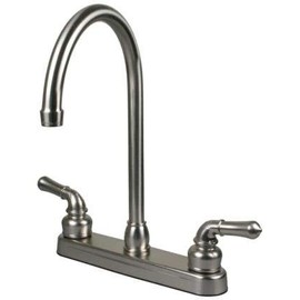 HowPlum RVMobile Home Travel Trailer Kitchen Sink Faucet, Stainless Steel Finish, 83KF05